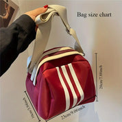 Lotte | Gestreifte Oxford Schultertasche