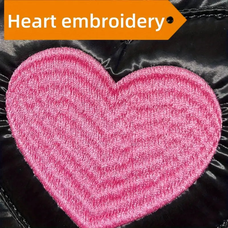 Etta | Herz Stickerei Reise kosmetische Make-up Kulturbeutel