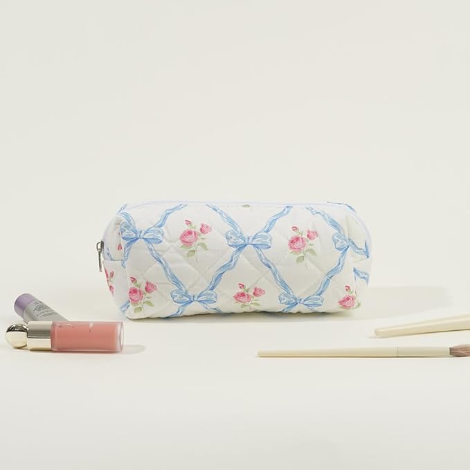 Elisse | Elegantes gepolstertes Make-up Taschen Set mit floralem Design