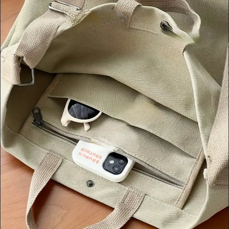 Elara | Vielseitige Canvas Messenger Tote Umhängetasche