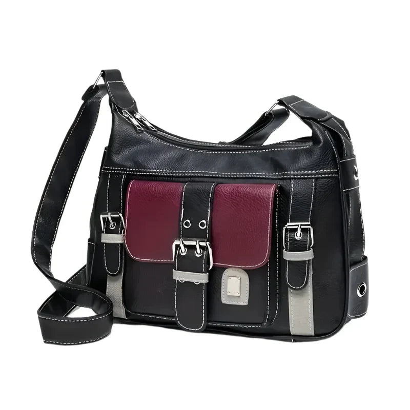 Leila | Vintage PU Leder Damen Crossbody Handtasche