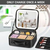 Perlen | Stilvoller & Tragbarer LED-Lichtspiegel Kosmetikfall