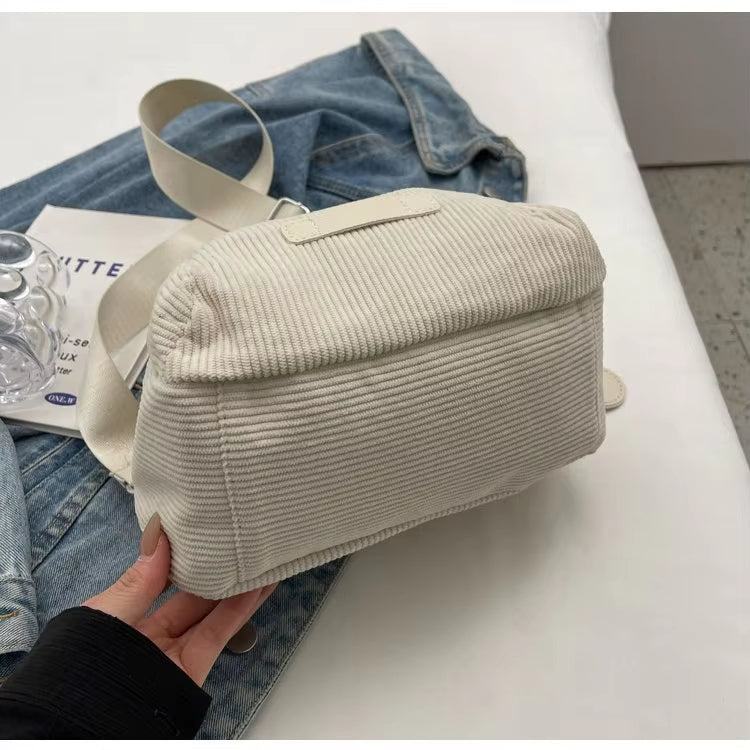 Eva | Einfache Corduroy Schultertasche