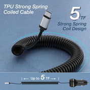 Schnelles USB-C-CAR-Ladegerät mit 51-W-Strom, 3 Ports und QC 3.0-Technologie für mehrere Geräteladungen-5