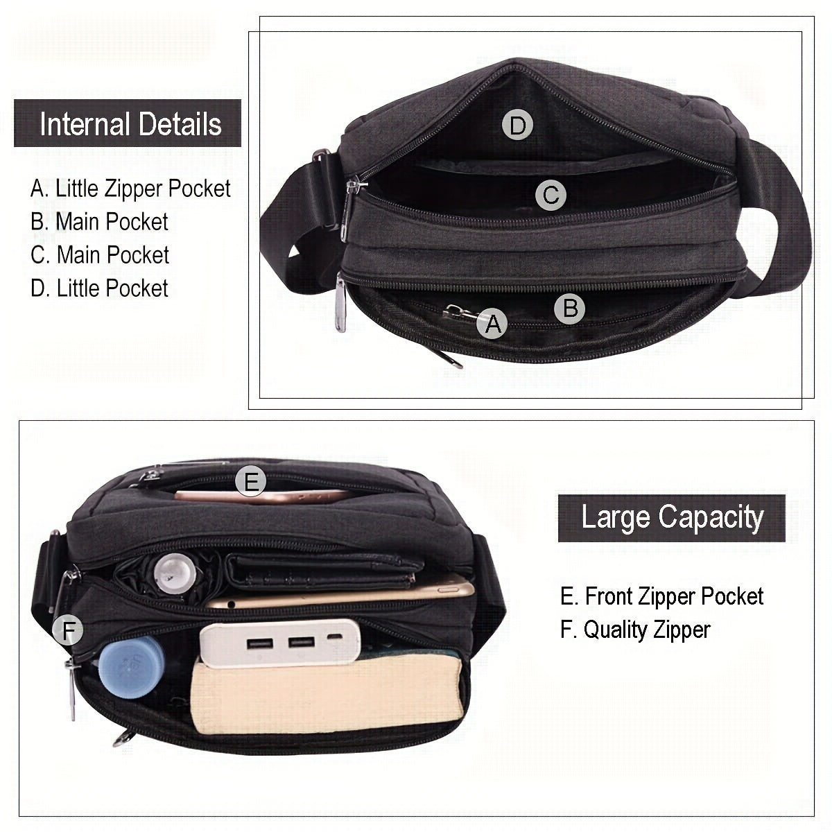 Liam | Kompakte Crossbody Messenger Tasche