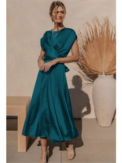 JASMIN | Satin-Cross-Over-Kleid