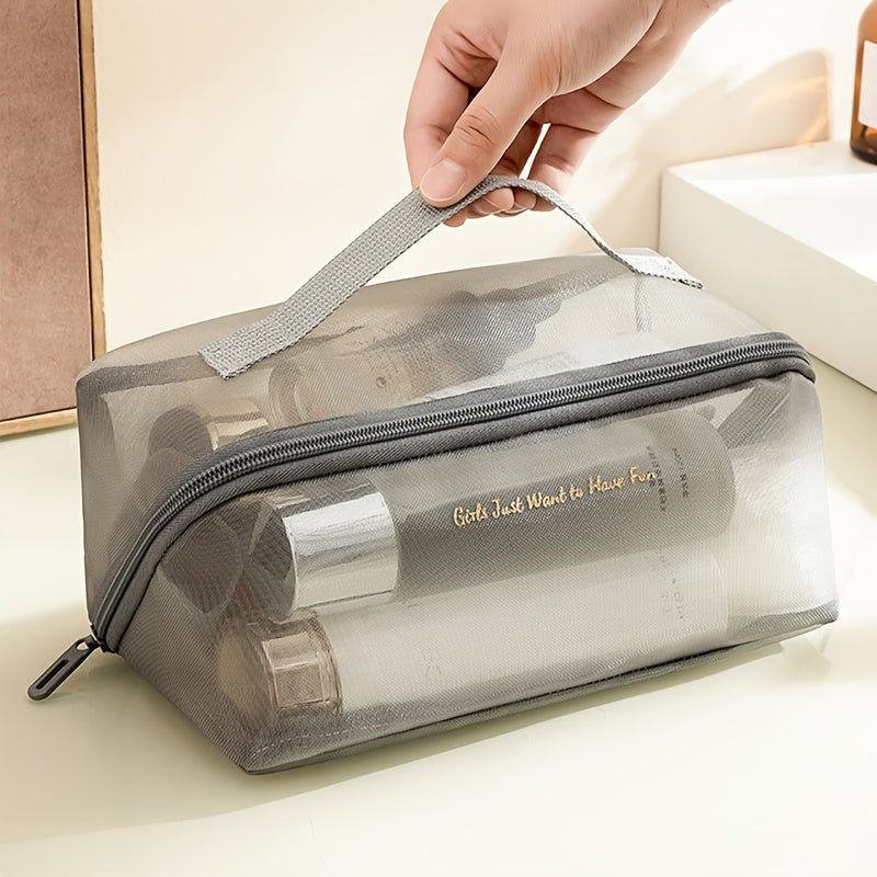 Mila | Geräumige Reisetoilettentasche aus Netzmaterial