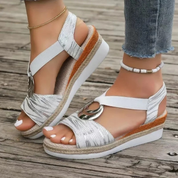 Mayla | Lässige Gemusterte Slip-On Sandalen