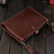 Liam | Retro Geschäfts Leder Schultertasche