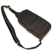 Mason | Herren Retro Echte Ledertasche Anti-Diebstahl Umhängetasche Brusttasche