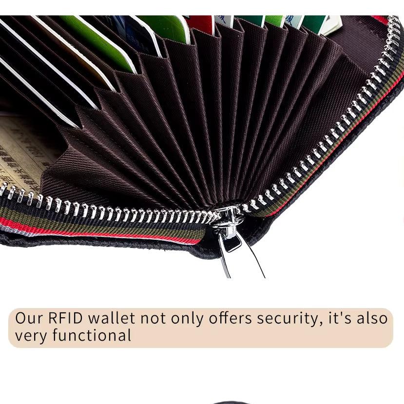 Maisy | RFID-blockierende Reißverschluss-Reisegeldbörse aus Kunstleder