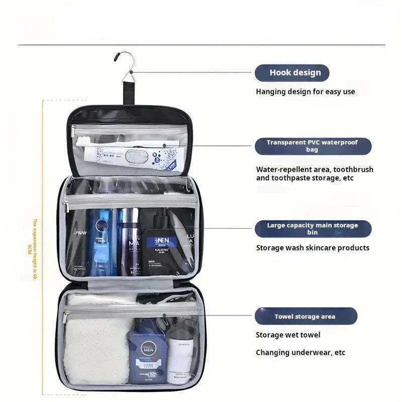 Lilianna | Bequeme und praktische Mehrschichtige Kosmetiktasche