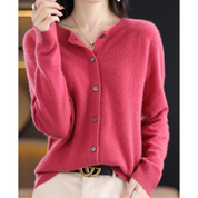 DANIELLE | Damen O-Hals Cardigan