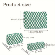 Claire | Stilvolles und funktionales kariertes Beauty-Organizer-Set