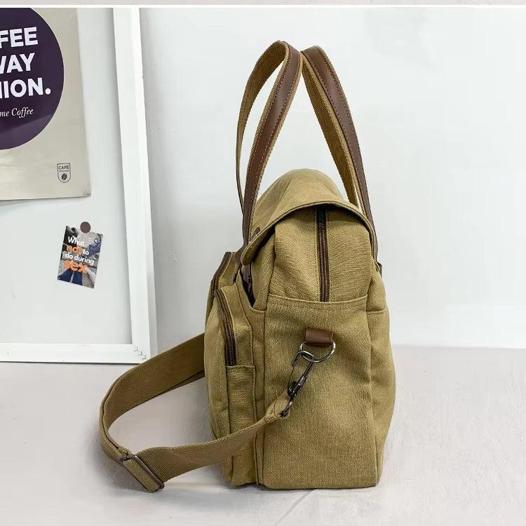 Max | Vintage Canvas Große Umhängetasche Reisetasche
