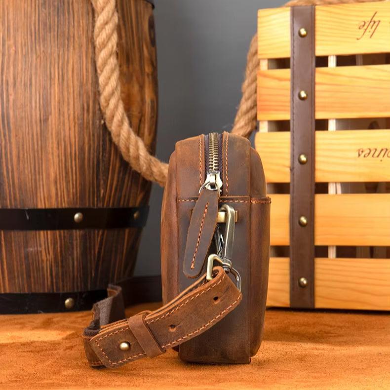 Ethan | Premium Rinderleder Leren Crossbody Sling Tasche