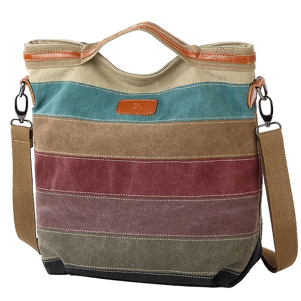 Finn | Canvas Streifen Crossbody Messenger Handtasche
