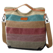 Finn | Canvas Streifen Crossbody Messenger Handtasche