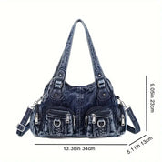 Daisy | Vintage gewaschene Denim Crossbody Messenger Tasche