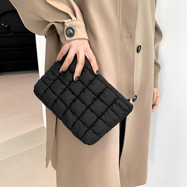 Sophie | Gequiltete Kosmetik-Make-up-Clutch mit Reißverschluss