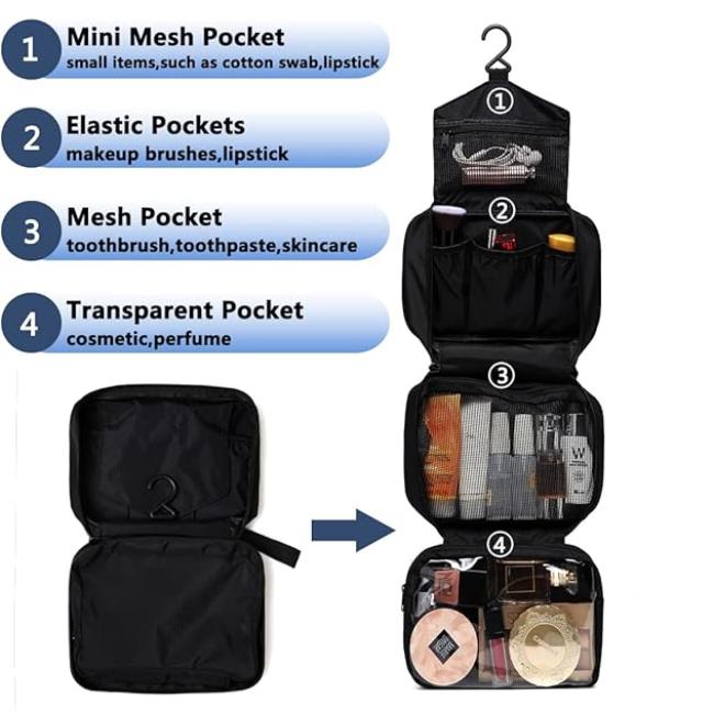 Marianna | Wasserfester großer hängender Kosmetikkulturbeutel für unterwegs