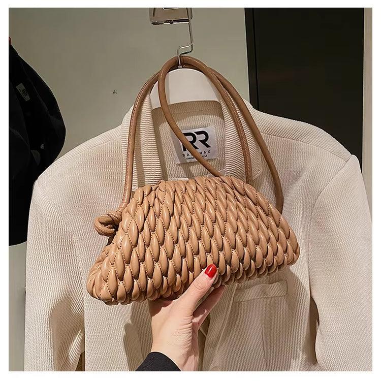 Chloe | Stilvolle Einfarbige Mini Leder Crossbody Schultertasche