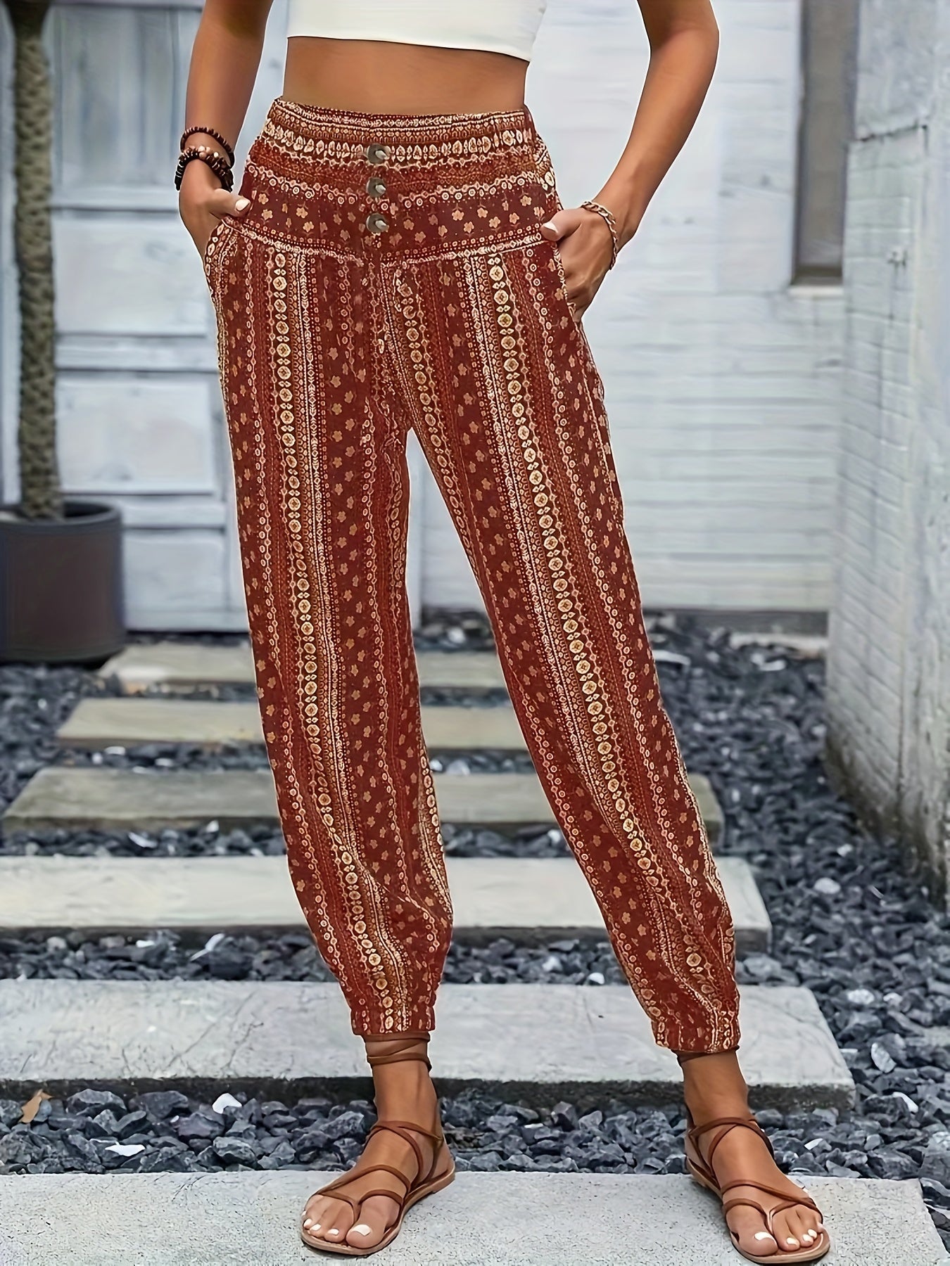 Amelie | High-Waist Hose – Boho-Chic für Deine Garderobe