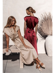 JASMIN | Satin-Cross-Over-Kleid