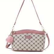 Mila | Leren Schultertasche für Damen mit Karomuster