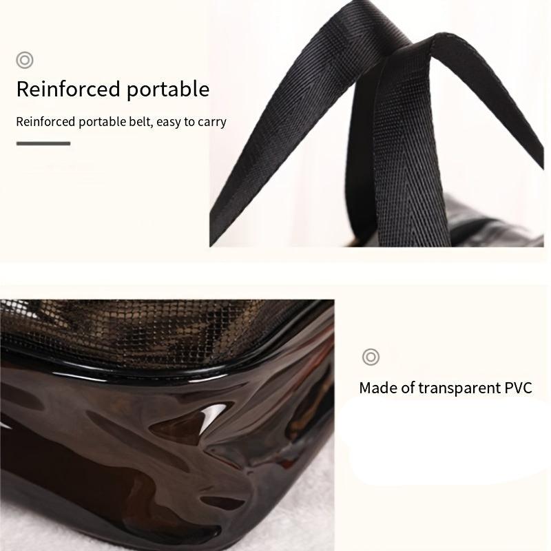 Clare | Klarer und praktischer Kosmetiktasche mit doppeltem Fach