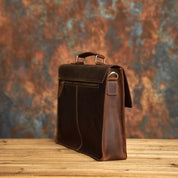 Liam | Retro Leder Crossbody Laptop Reis Messenger Handtasche