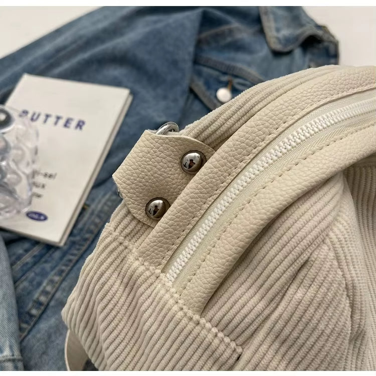 Eva | Einfache Corduroy Schultertasche