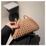 Chloe | Stilvolle Einfarbige Mini Leder Crossbody Schultertasche