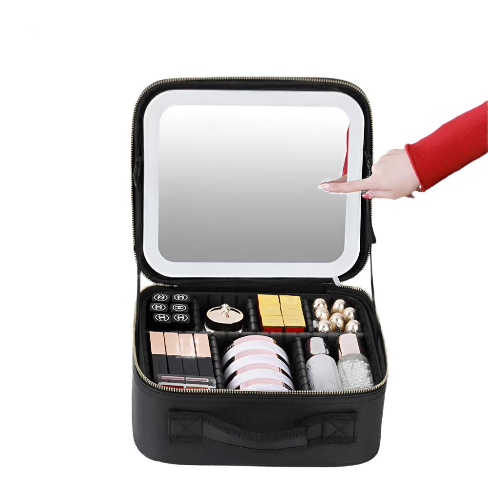 Perlen | Stilvoller & Tragbarer LED-Lichtspiegel Kosmetikfall