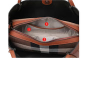 Sophia | Damen Leder Patchwork Große Crossbody Handtasche