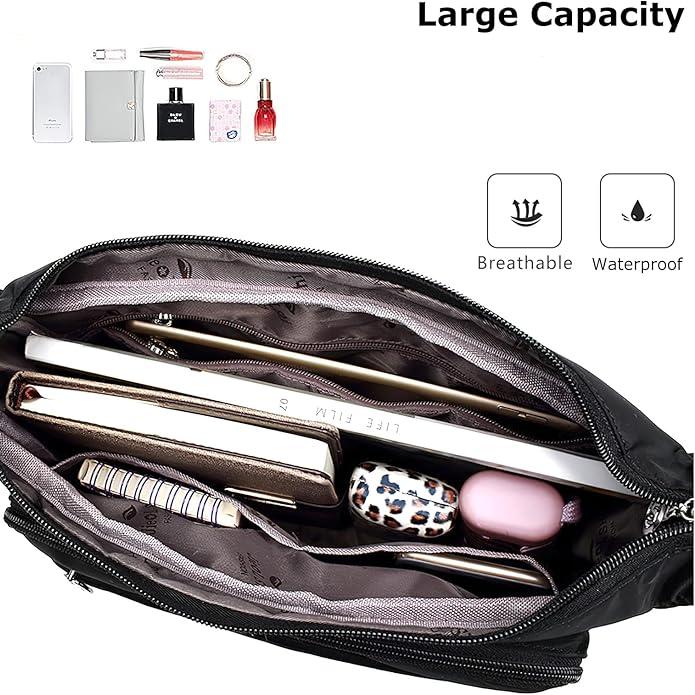 Maya | Leichter Multi-Taschen Nylon Crossbody Messenger Reisetasche