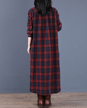 EMMA | Kariertes Langarm-Hemdkleid