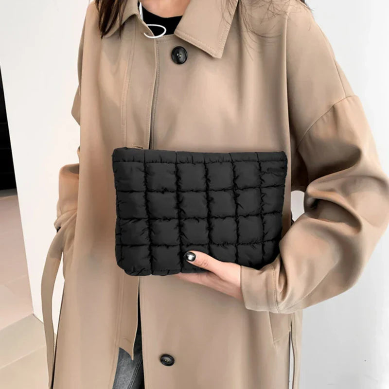 Sophie | Gequiltete Kosmetik-Make-up-Clutch mit Reißverschluss