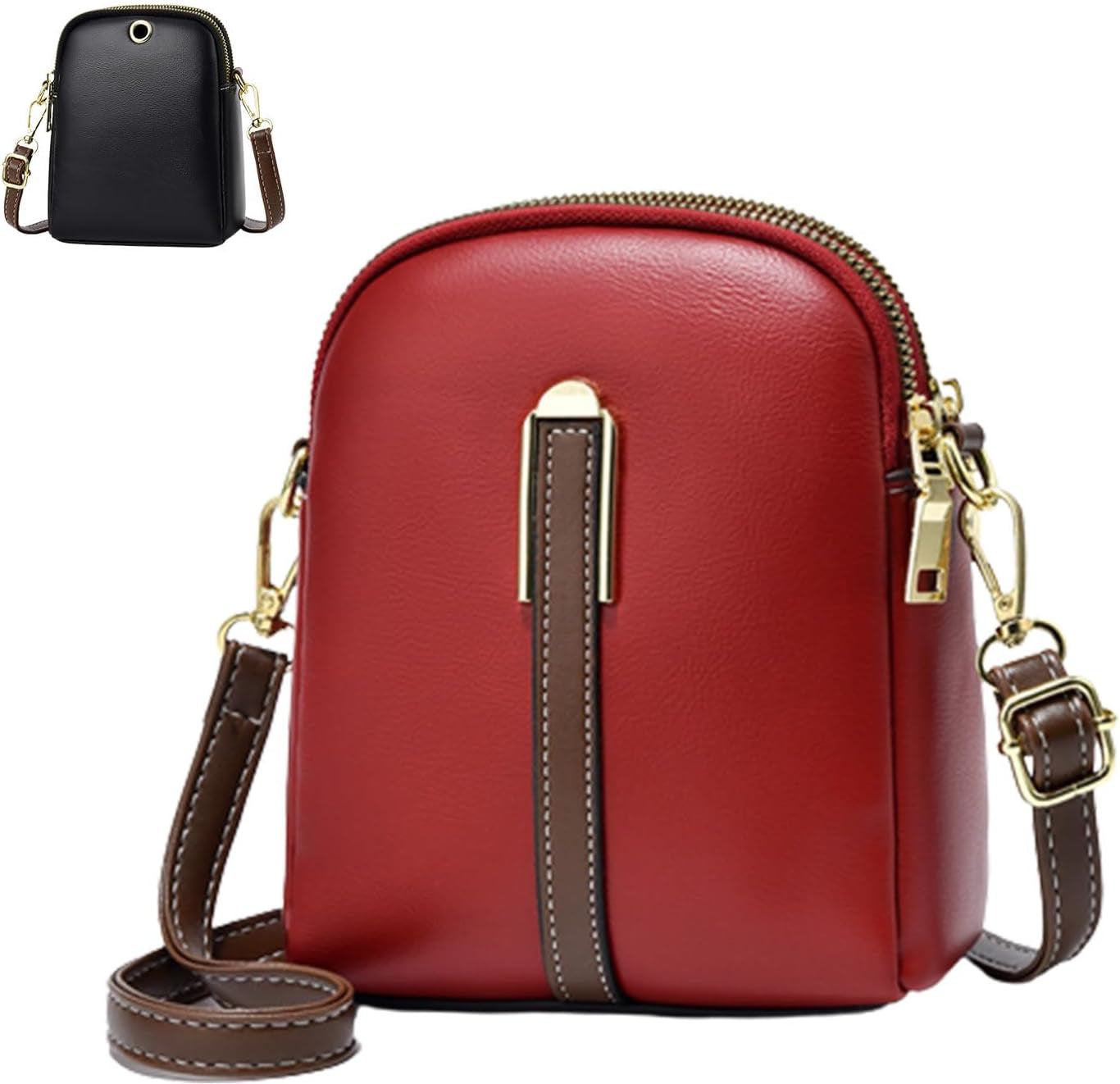 Sophie | Mini Schultertasche aus Lychee-Leder