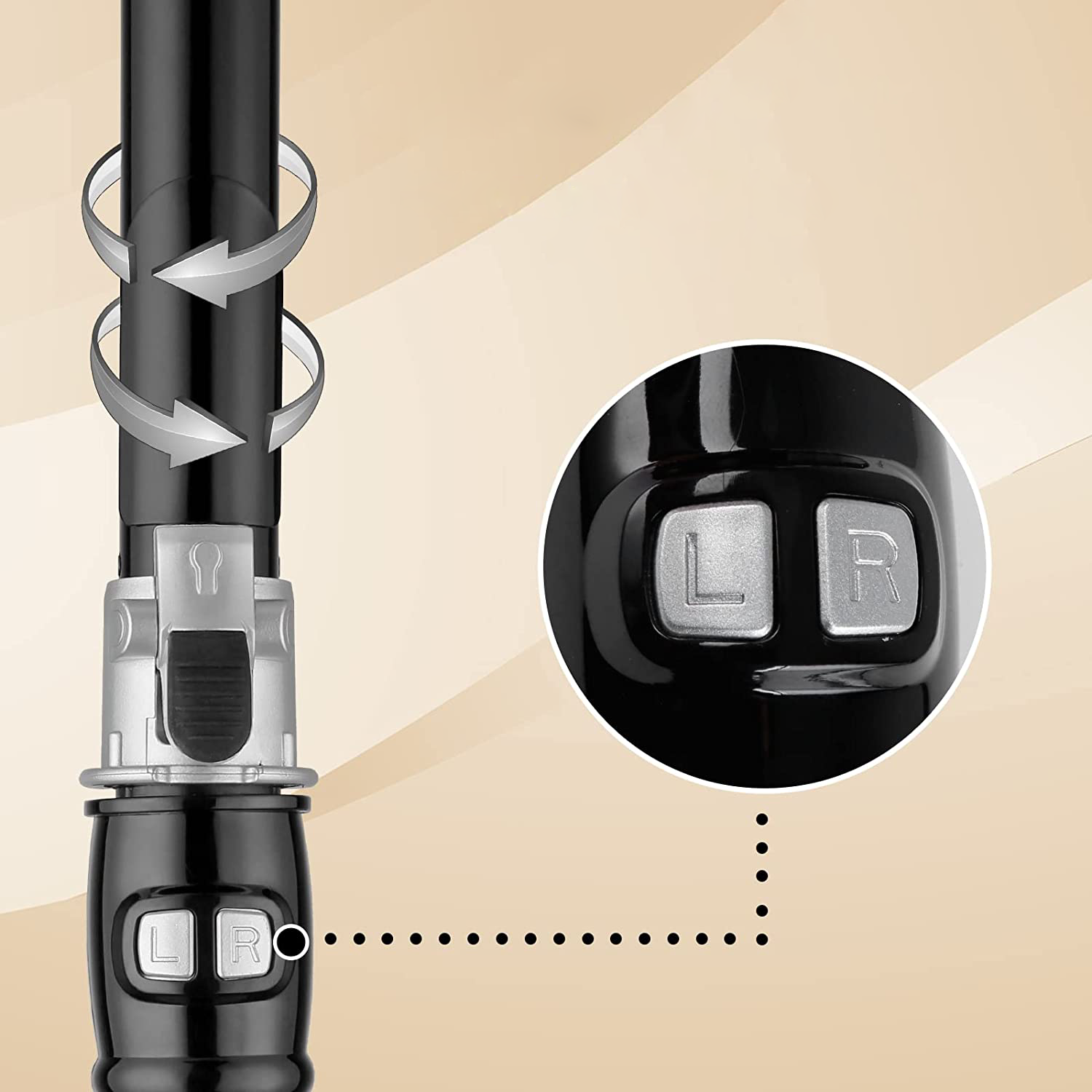 Automatisches rotierendes Curling Iron True und Safe Design - Render-4