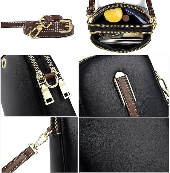 Sophie | Mini Schultertasche aus Lychee-Leder