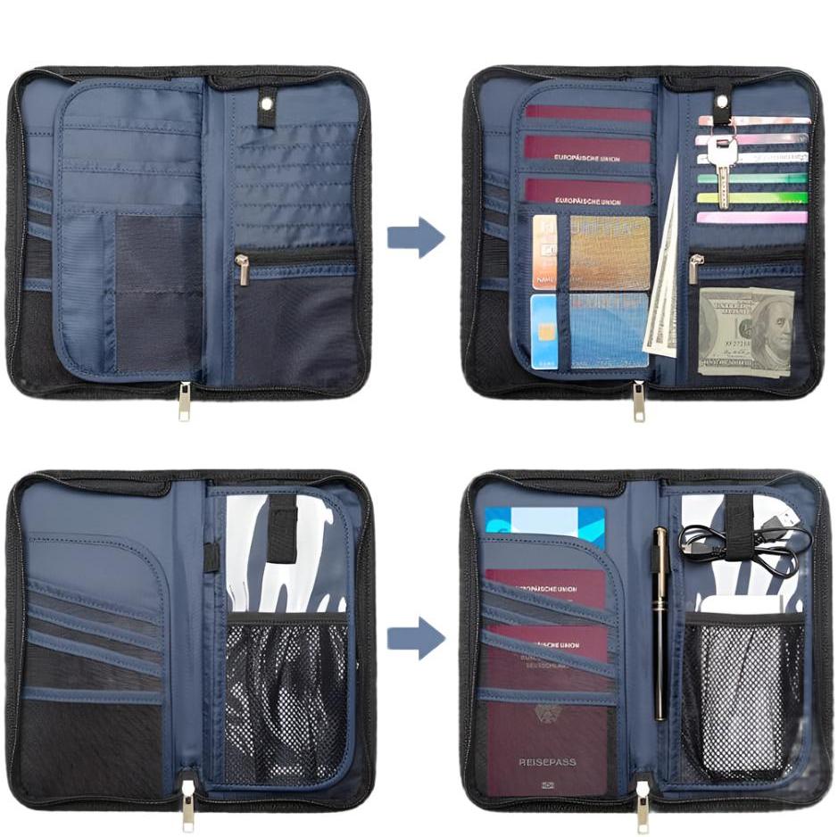 Zayla | Wasserdichte Reisepasshülle mit Handgelenkband