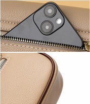 Emma | Schicke Leder Umhängetasche mit Klappe