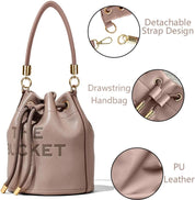 Eva | Stilvolle Drawstring Bucket Schultertasche