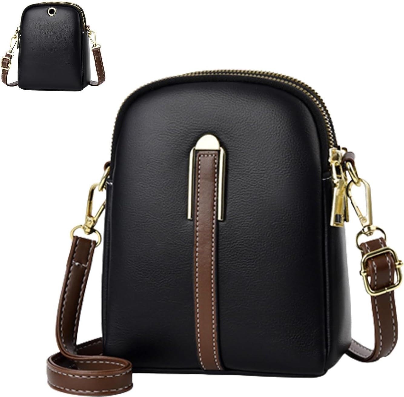 Sophie | Mini Schultertasche aus Lychee-Leder