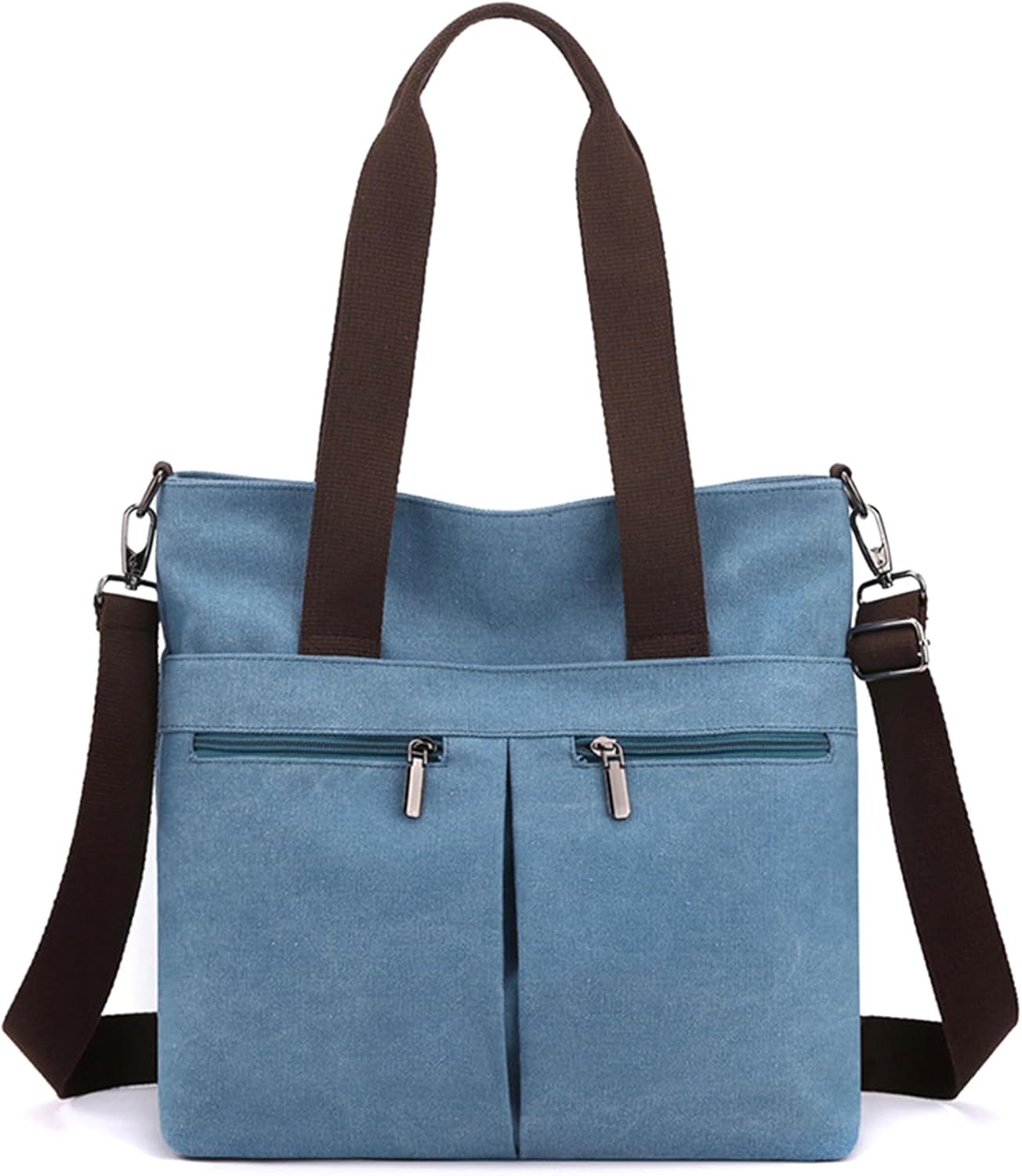 Lena | Canvas Schultertasche mit mehreren Fächern