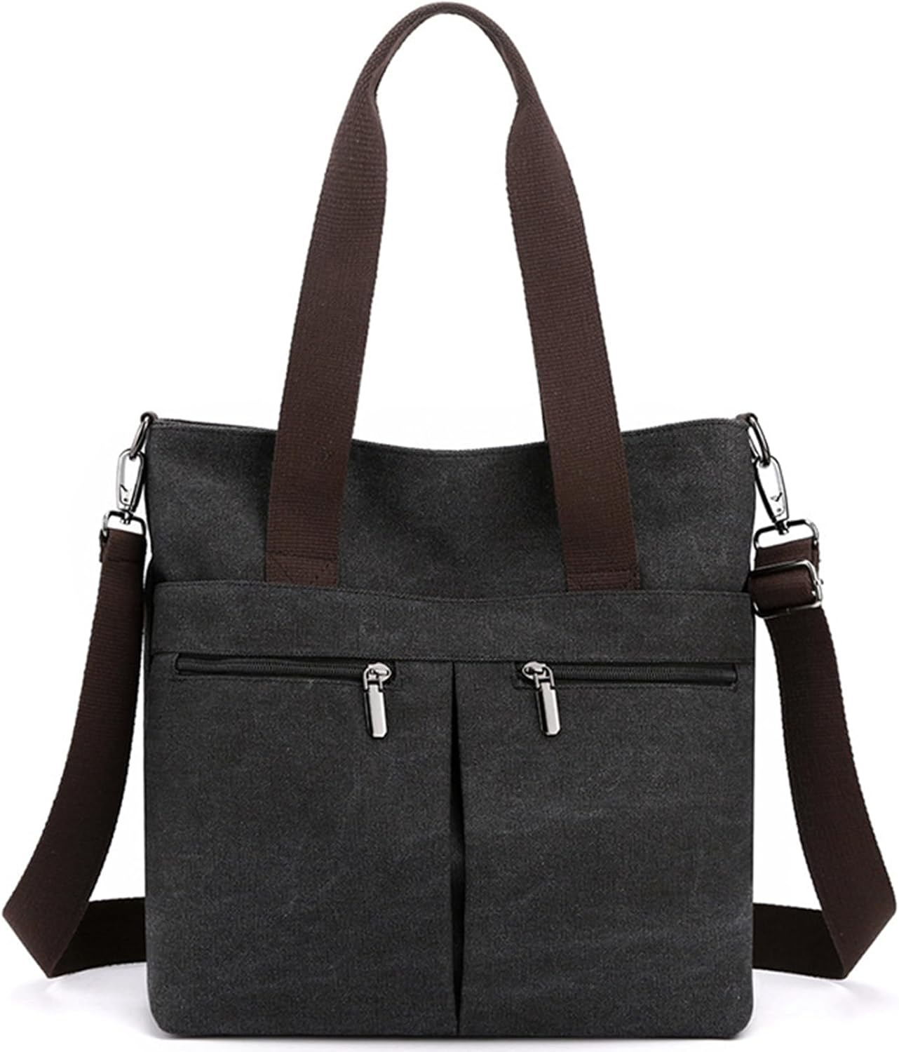 Lena | Canvas Schultertasche mit mehreren Fächern