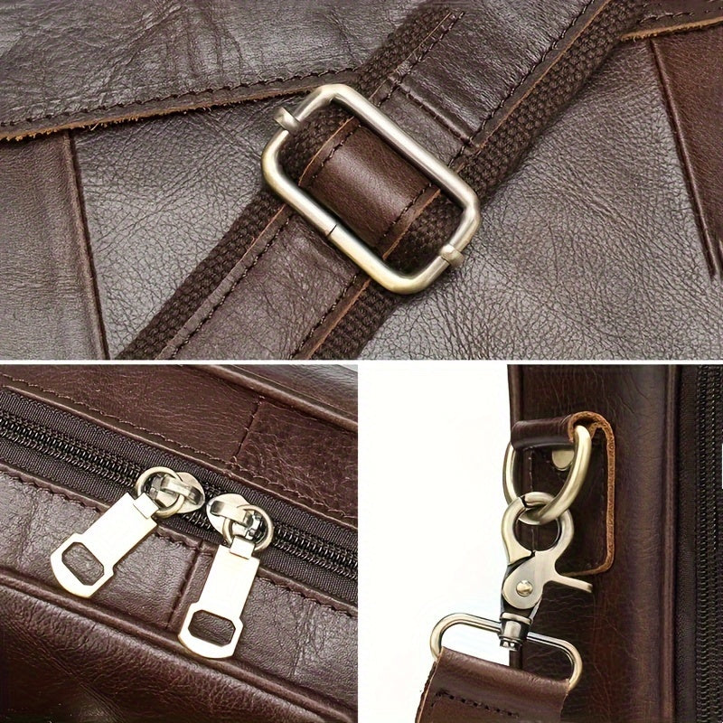 Dylan | Große Kapazität Leder Laptop Schultertasche