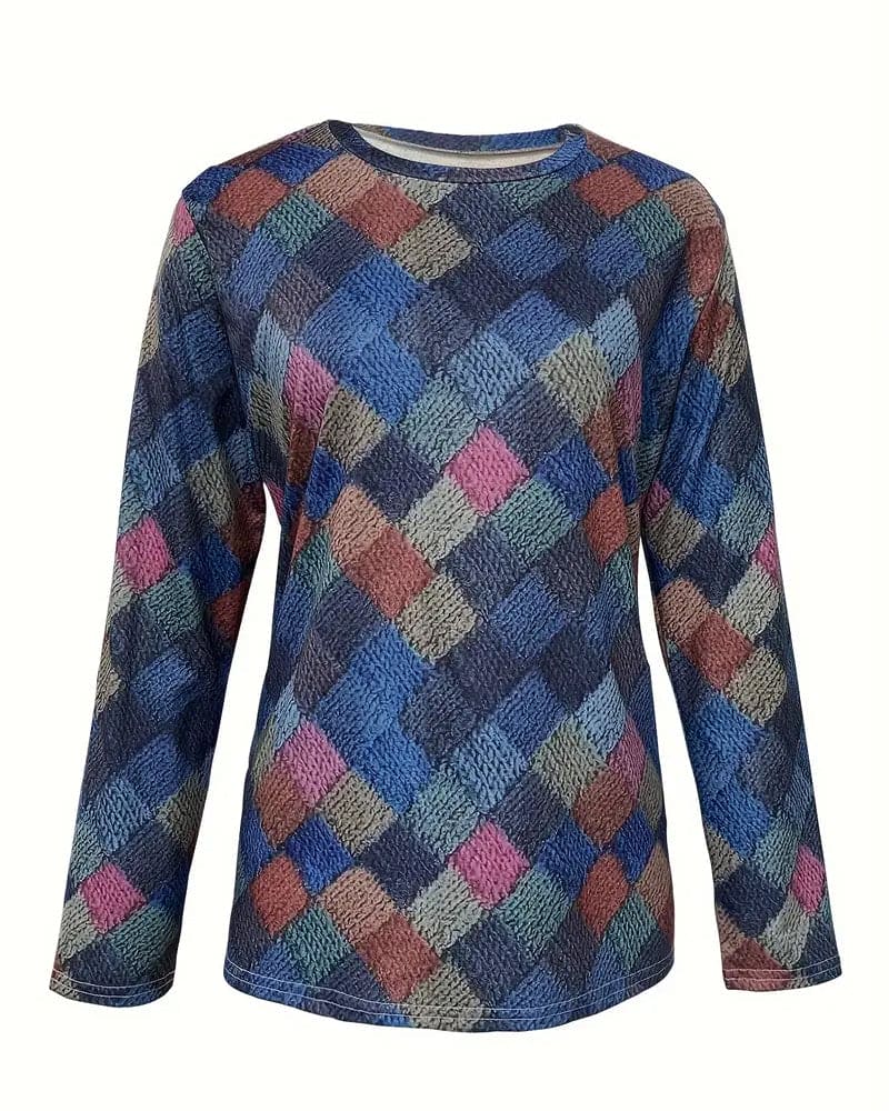 OLIVIA | Bunte Rundhals-Pullover