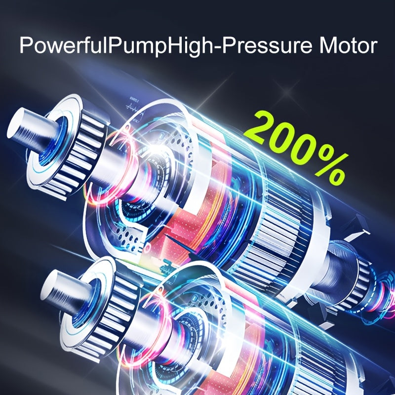 Tragbarer Luftkompressor mit LCD -Bildschirm und LED -Licht - 150 psi -Inflator für Autos, Fahrräder und Sportgeräte-5